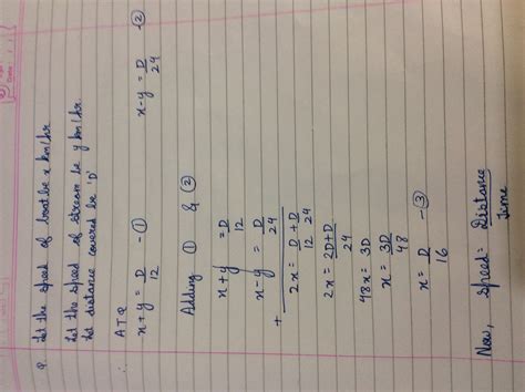 A motor boat takes 12 hours to go downstream and it takes 24 hours to ...
