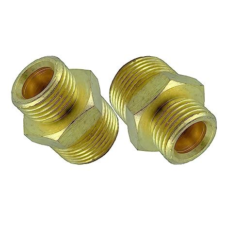 Brass 3/8" x 1/2" Reducing Hex Nipple/Olive Union Screwed Pipe Fitting ...