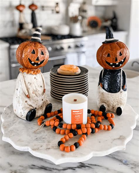 Simple Halloween Decor in Black and Orange - Home With Holly J