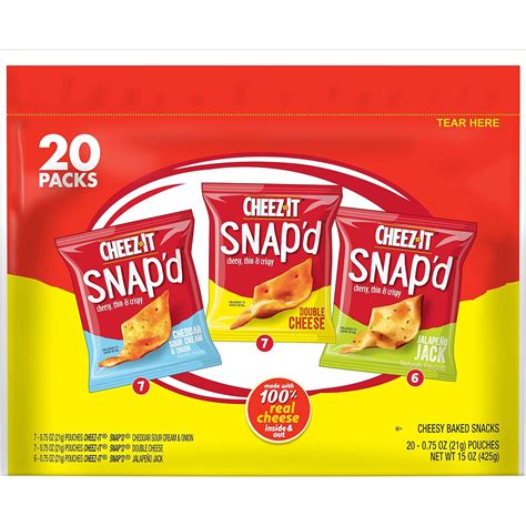Buy Cheez-It Snap'd Cheese Cracker Chips, Thin Crisps, Lunch Snacks ...