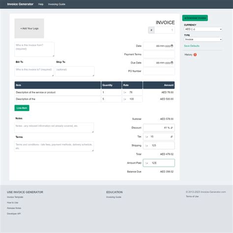 Image result for Invoice Generator dSign