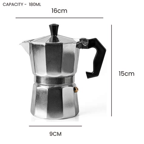 Buy Sipologie Ferro 3 Cup Moka Pot Espresso Maker, Silver Online