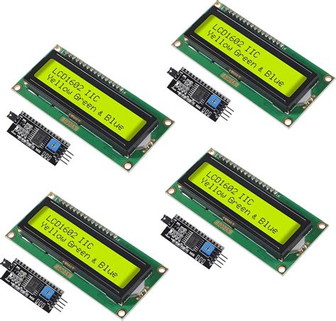 Buy 4Pcs LCD1602 1602 LCD Module Green Screen 16x2 Character LCD ...