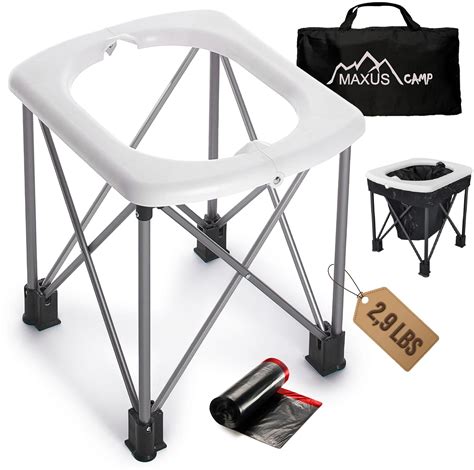 Amazon.com : MAXUSCAMP Camping Toilet, Portable Toilet, with Ultralight ...