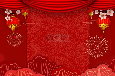 中国风新年背景图片素材-正版创意图片400966534-摄图网