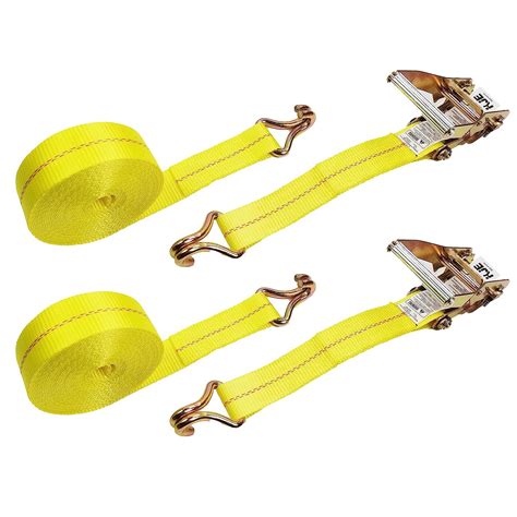 KJE Tie Down Ratchet Straps,2" x 27' Heavy Duty Ratchet Cargo Combo ...