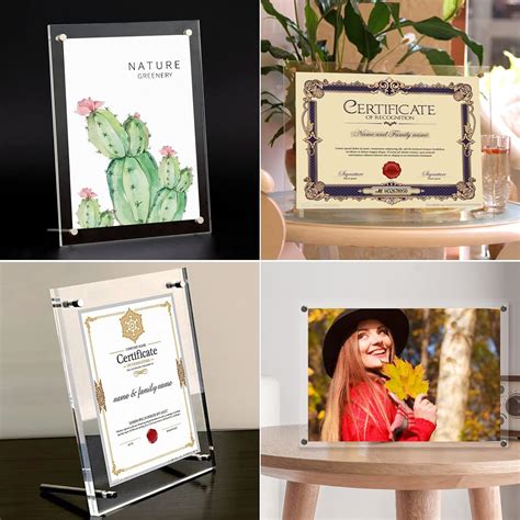 Buy Acrylic Photo Frame Frameless Tabletop&Wall Picture Frames ...