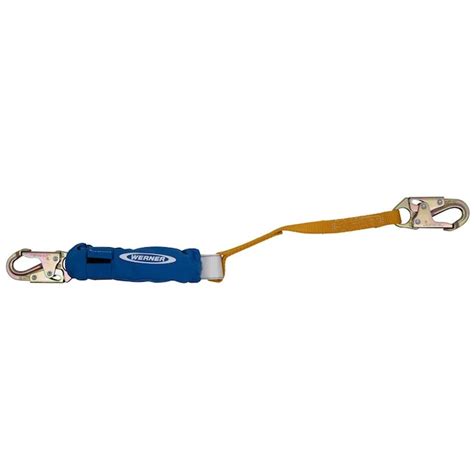 Werner 3Ft Decoil Lanyard (Dcell Shock Pack, 1In Web, Snap Hook) Fall ...