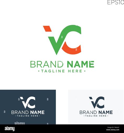 monogram initial vc, vc, vc logo template black color vector ...