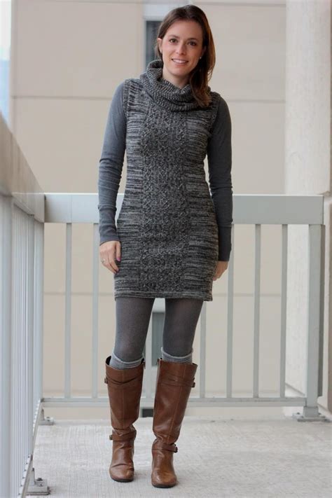 Outfits with leggings, Fall sweater dress, Fall dress outfit