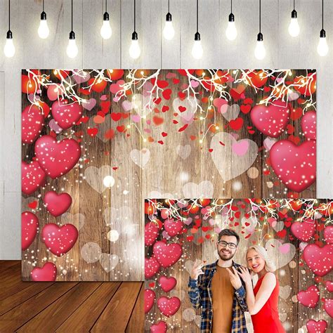 Buy LTLYH 7x5ft Valentine's Day Wood Photography Backdrops Mother's Day ...