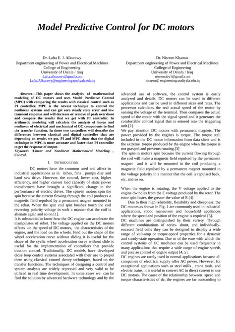 Image result for DC Link Voltage Control through Model Predictive Control