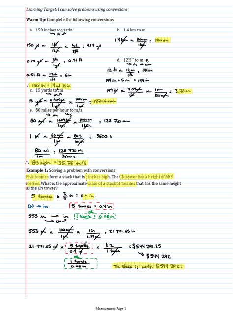Simple Conversion Word Problems 的图像结果