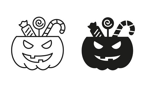 Halloween Candy Clip Art Black And White