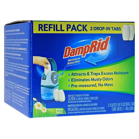 DAMPRID Drop-in Tab Refill Pack Moisture Absorber, Fresh Scent : Amazon ...