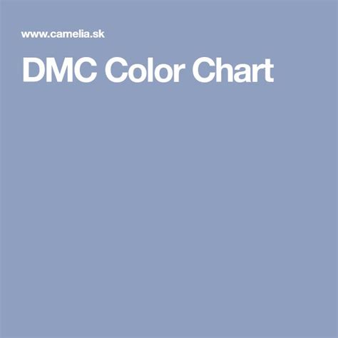 DMC Color Chart | Cross stitch floss, Cross stitch tutorial, Cross ...