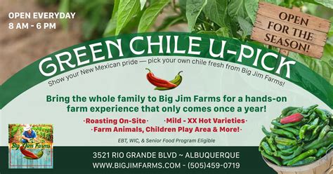 Green Chile U-Pick at Big Jim Farms! , 3521 Rio Grande Blvd NW ...