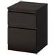 KULLEN Chest of 2 drawers, black-brown, 35x49 cm - IKEA