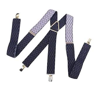 Buy Willian Store Self Design Adjustable X-Back Suspender Golden Clips ...