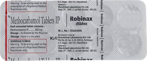 Buy Robinax 500 MG Tablet (10) Online & Save Up to 24% at PharmEasy