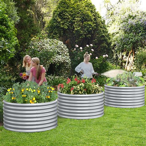 Circular Raised Garden Beds Small Round Galvanised Raised Garden Beds