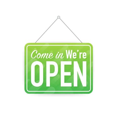 Safety Sign Sticker | Come in We're Open Signage, Waterproof PVC ...