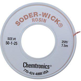 Chemtronics 50-1-25 Soder-Wick Rosin Desoldering Braid.030", 25ft ...