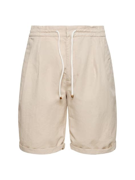 BRUNELLO CUCINELLI - Cotton & Linen Bermuda Shorts Brunello Cucinelli