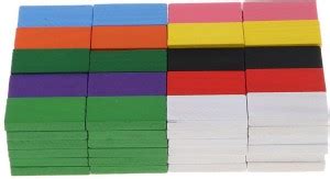 QWICK CLICK Dominoes Blocks Set Wooden Toy Building And Stacking ...