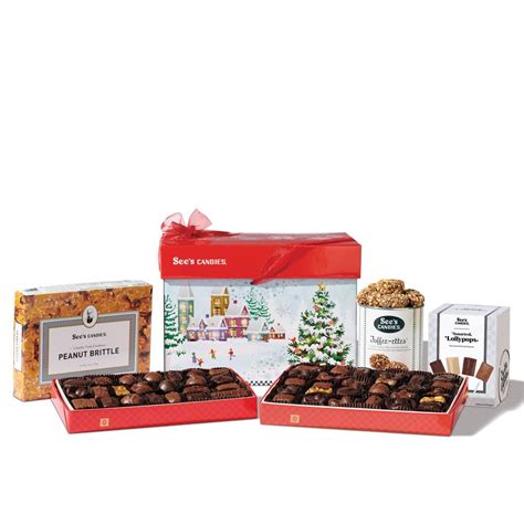 Amazon.com : See's Candies 4 lb 2 oz Christmas Snow Days Gift Pack ...