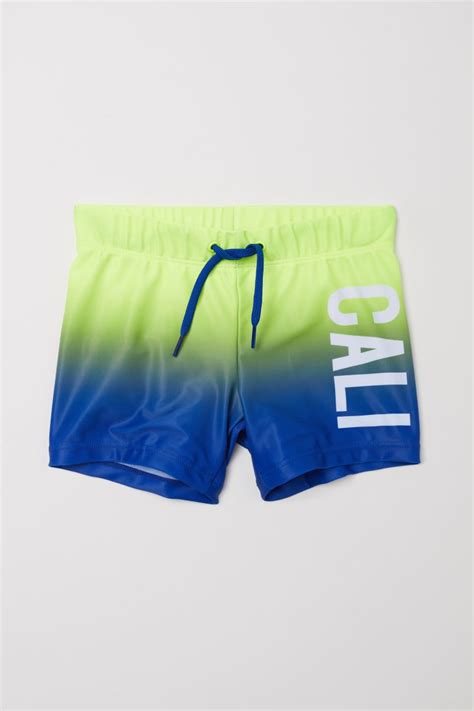 Swimming trunks - Blue/Yellow - Kids | H&M IN
