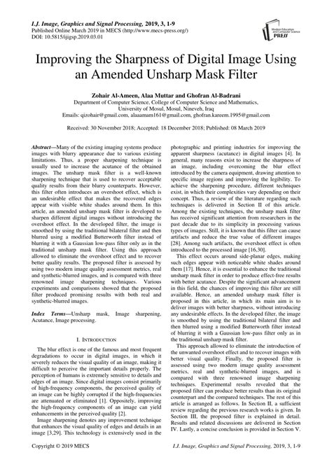 Image result for Unsharp Mask Filter
