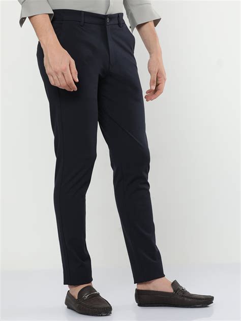 Buy Trendy Navy Blue Solid Mens Chino Pants Online in India