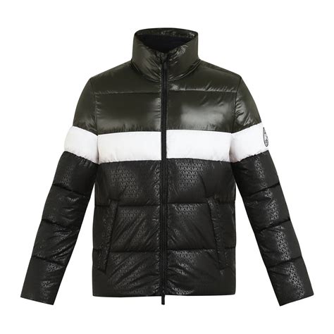 Buy Michael Kors Black Contrast Stripe Puffer Jacket Online - 662997 ...