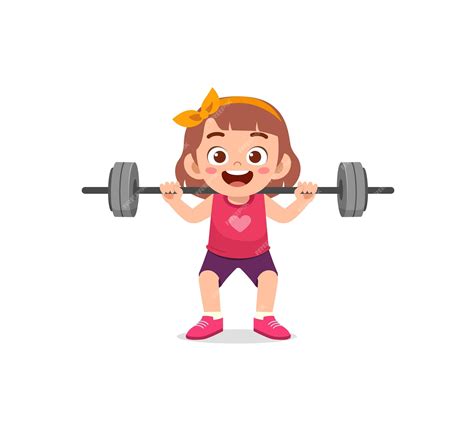 Woman Lifting Weights Clipart