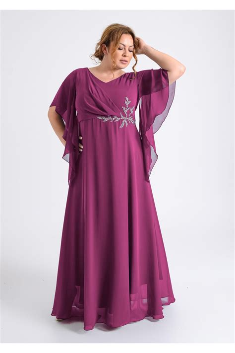 LİLAS XXL Büyük Beden Fuşya Renkli Yırtmaçlı Uzun Şifon Abiye Elbise Fiyatı, Yorumları - Trendyol