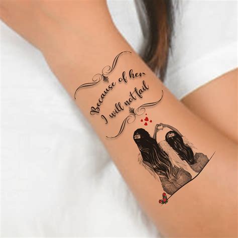 Maa Love with our Daughter Tattoo Waterproof Temporary Body Tattoo