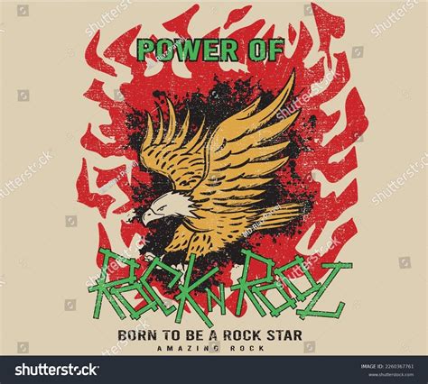 Rock Roll Tour T Shirt Print Stock Vector (Royalty Free) 2260367761 ...