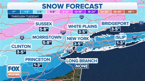 New York City suburbs may see up to 8 inches of snow Monday