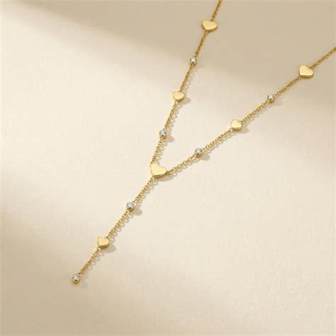 Flat Heart Lariat Necklace – PALMONAS