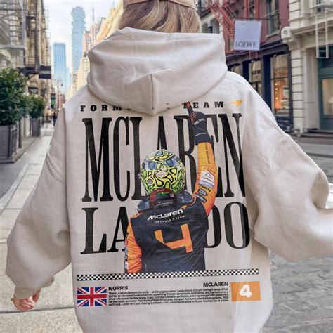 Lando Norris Mclaren Hoodie, Vintage F1 Racing Sweatshirt, Retro ...