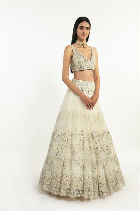 Ivory Embellished Lehenga Set – abhinavmishra