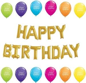 Flipkart.com | easypartystore Solid Gold Color Happy Birthday Foil ...