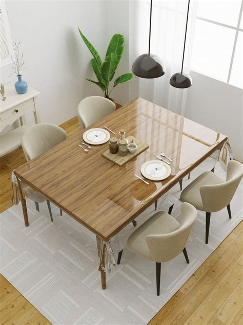 Buy Clasiko 4 Seater Dining Table Cover; 54x78 Inches; Material - PVC ...