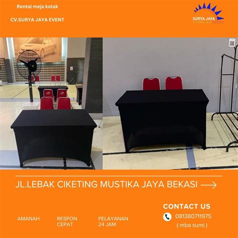 Penyedia Sewa Meja Kotak Untuk Acara Lengkap Plus Cover