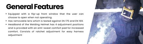 KARAM Safety Welding Helmet, Flip-Up Front Window with Headband & Anti ...