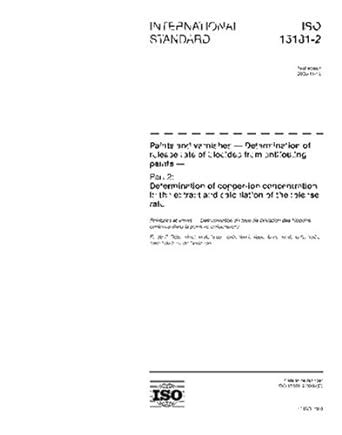 ISO 15181-2:2000, Paints and varnishes - Determination of release rate ...