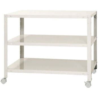 NSTR-K154 スマートラック(キャスター付) キタジマ 荷重40kg/段 3段 ホワイト色 高さ635mm間口800mm奥行300mm ...