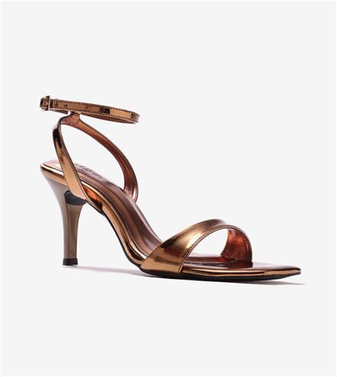 Antique Gold Stiletto Heels - Ankle Strap Party Shoes – PairieTales