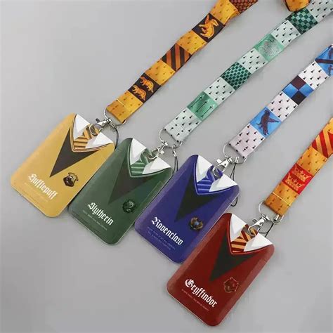 Hogwarts House Colors ID Card Keychain